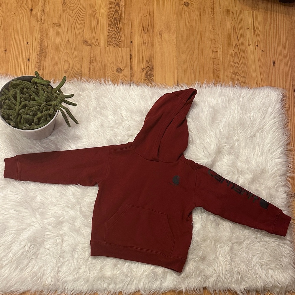 Boys carhartt hoodie. Size 5. Small spot pictured